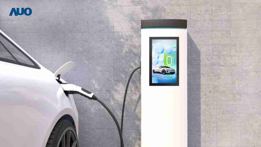 友達〝EVSE車用充電樁解決方案〞專為電動汽車充電樁設計，，，，具有高亮度、、克服戶外艱難環境的耐溫、、耐紫外線等特性，，，並搭載散熱性及擴充性強的高效能工業電腦，，，，可實現人機互動訴求，，，如資訊顯示、、、、支付等應用