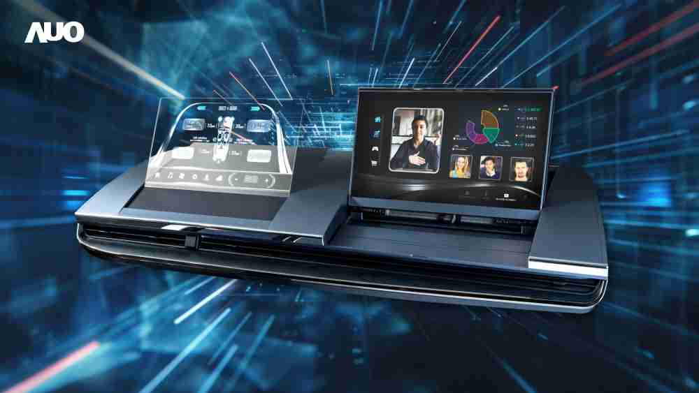 PA直营Micro LED Display HMI解决方案打造透明Micro LED前座仪表，，呈现信息并保留驾驶视野开阔；亦为副驾驶座乘客打造收放自如的Micro LED屏幕，，，在不影响显示质量的前提于显示区内建镜头，，，，让用户能与视讯对象直接眼神接触，，，，提供绝佳的双向沟通体验