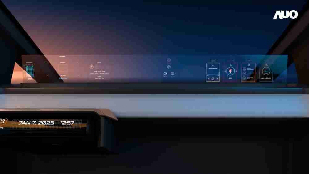 PA直营无界透明显示接口(Horizon Image Glass)透过车运算方案整合仪表板、、、中控台及副驾显示器，，，，一体式全景呈现，，提供乘用者清晰的前方视野、、、行车必要信息与娱乐功能